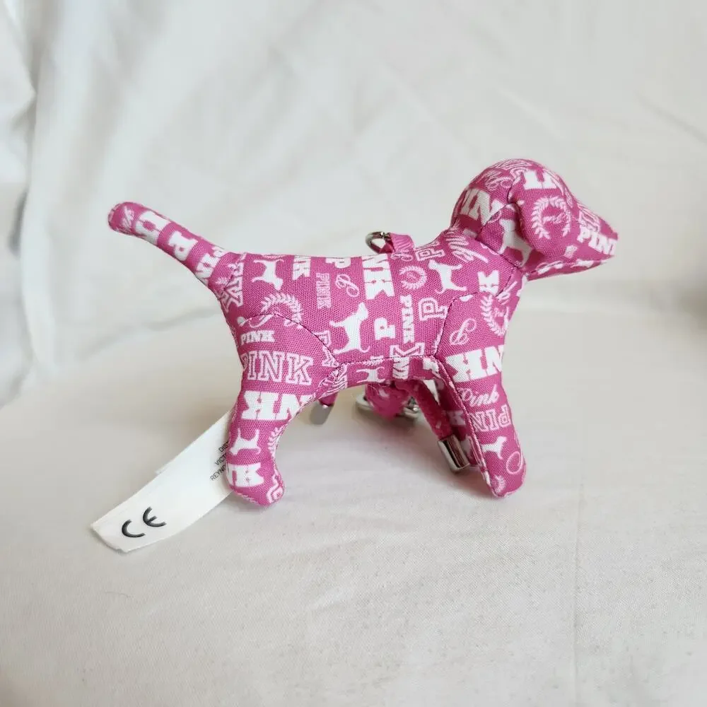 Victoria's Secret VS PINK Micro Mini Pup Dog Keychain Bag Clip - Pink Logo